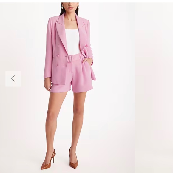 Express Jackets & Blazers - Express Pink Blazer and Shorts Set